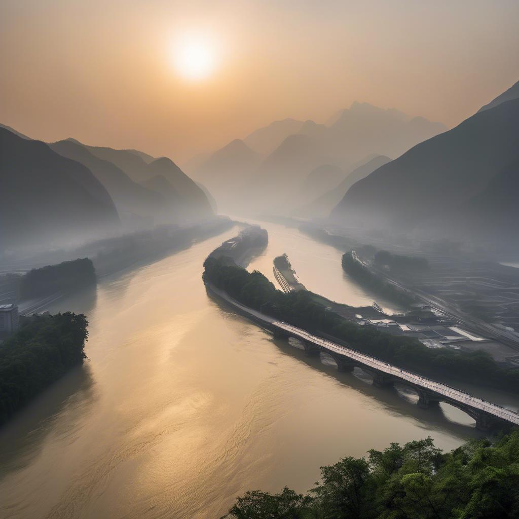Fotografia rzeki Jangcy